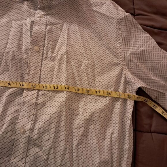 Michael Kors Shirt Men's Large 16 White Printed Slim Fit Office Career - Picture 8 of 10